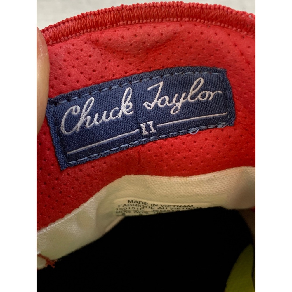 Converse Chuck Taylor All Star II Red Low Top Sneakers Women's 8 Comfort Shoes - Picture 10 of 12